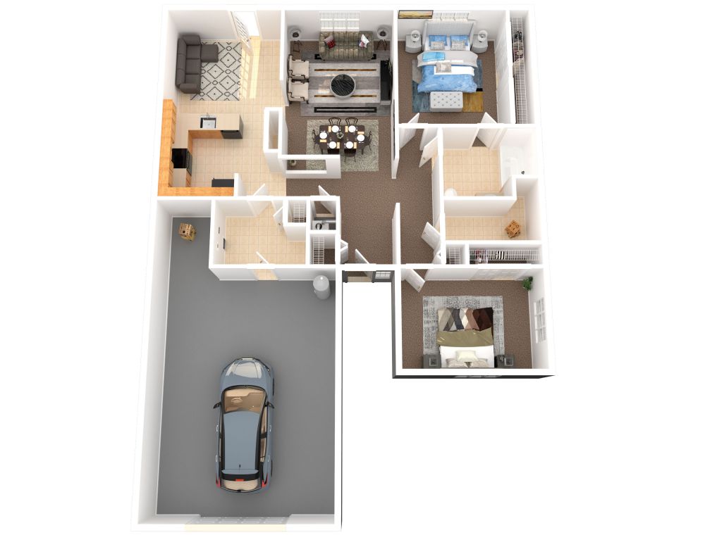 2 Bed 1 Bath (ADA-EFM)